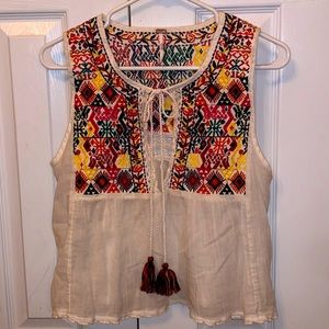 Free people embroidered top